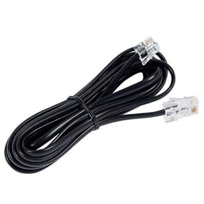 CS Telephone Extension Cord 2 Pin,1 Line RJ11 Male To Male Cable Line Or Landline, Phone, Modem Or Fax Machine