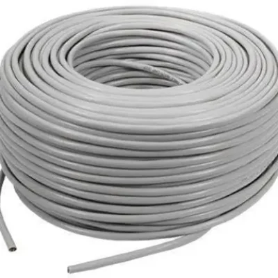 D-Link LAN Cable 100 m COPPER BRAIDING CAT 6 NCB-6UGRYR-100  (Compatible with NETWORKING, CCTV IP, COMPUTER, INTERNET, LAN CABLE, Grey, One Cable)